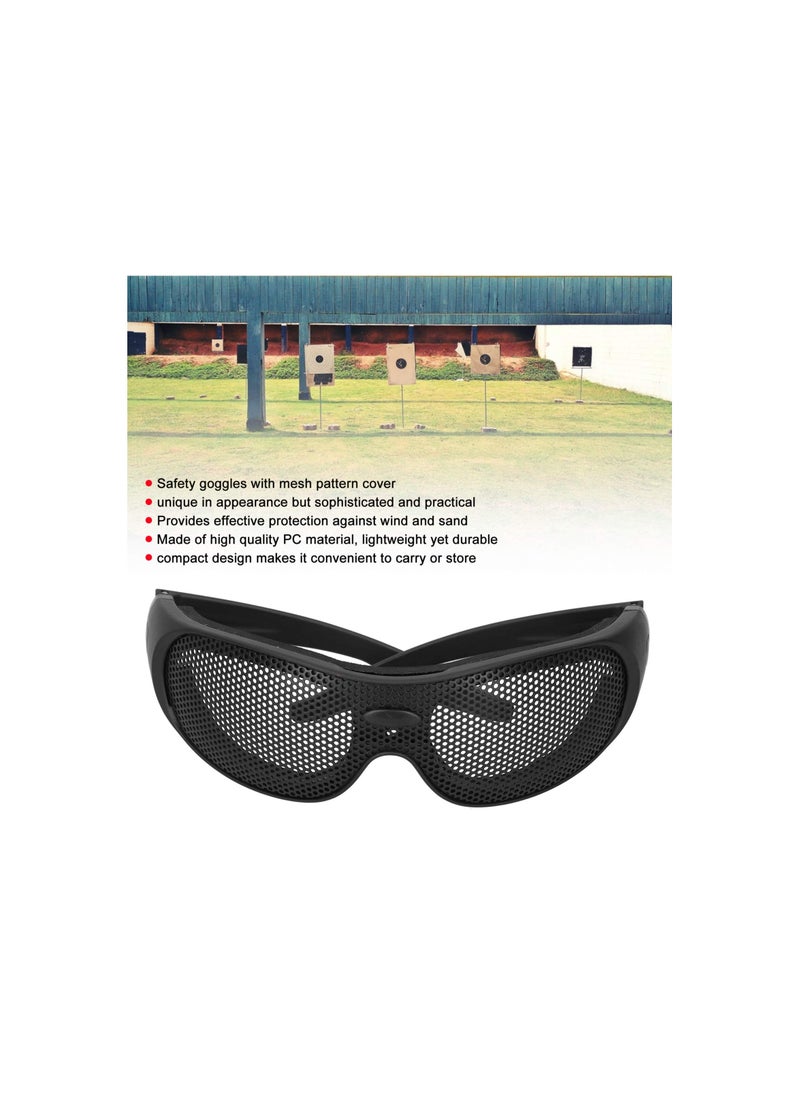 SYOSI - Safety Goggles, Breathable Impact Resistant Iron Mesh Pattern Uv400, Against Wind and Sand, for Outdoor Game, Windproof Safety Glasses for Most Face Shapes, Breathable Design with Glasses Case(1 Pack) - Image 1