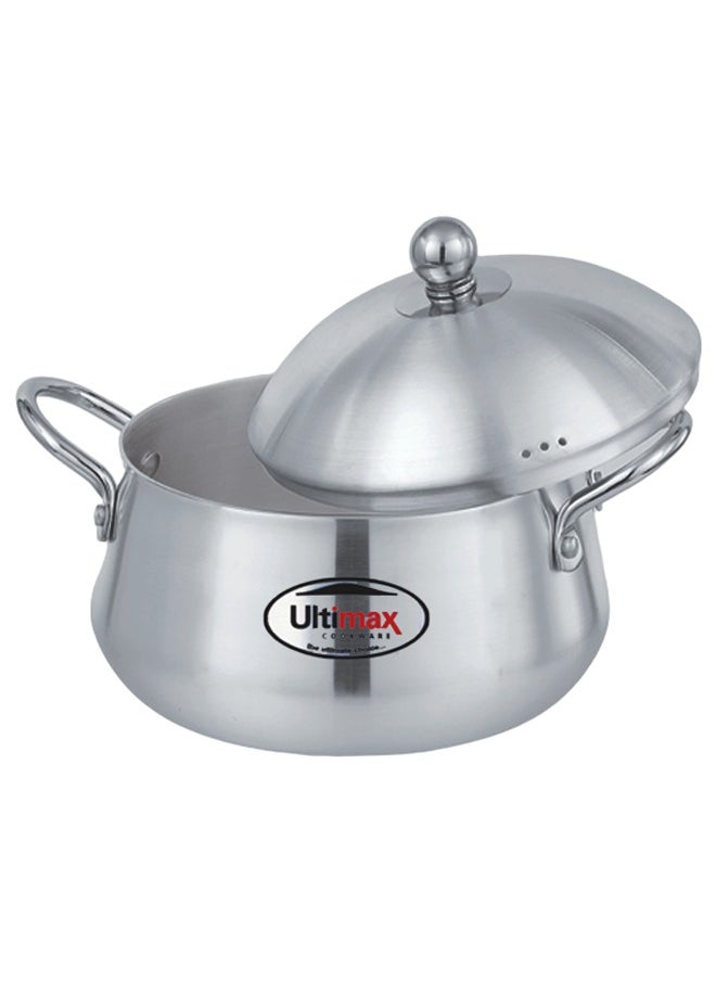 ULTIMAX Metal Finish Belly Cooking Pot 22 Cm With Durable Handles And Heavy Lid, Dishwasher & Ovensafe,Even Heat Distribution,SS Handle For Comfortable Grip,Suitable on Most Stoves.  - Image 2