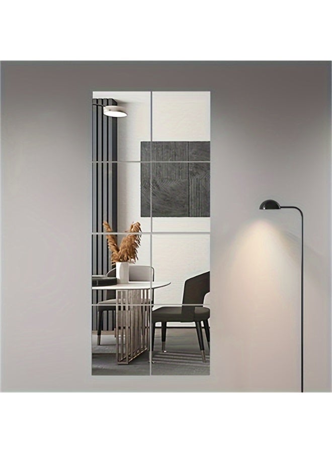 POWER Self Adhesive Acrylic Mirror Wall Tiles, Flexible Soft Mirror Sheets for Bedroom, Home Gym & Door Decor, Frameless Lightweight Unbreakable Wall Mirror Panels, Easy Peel and Stick Installation, Multiple Sizes & Sets - Image 4