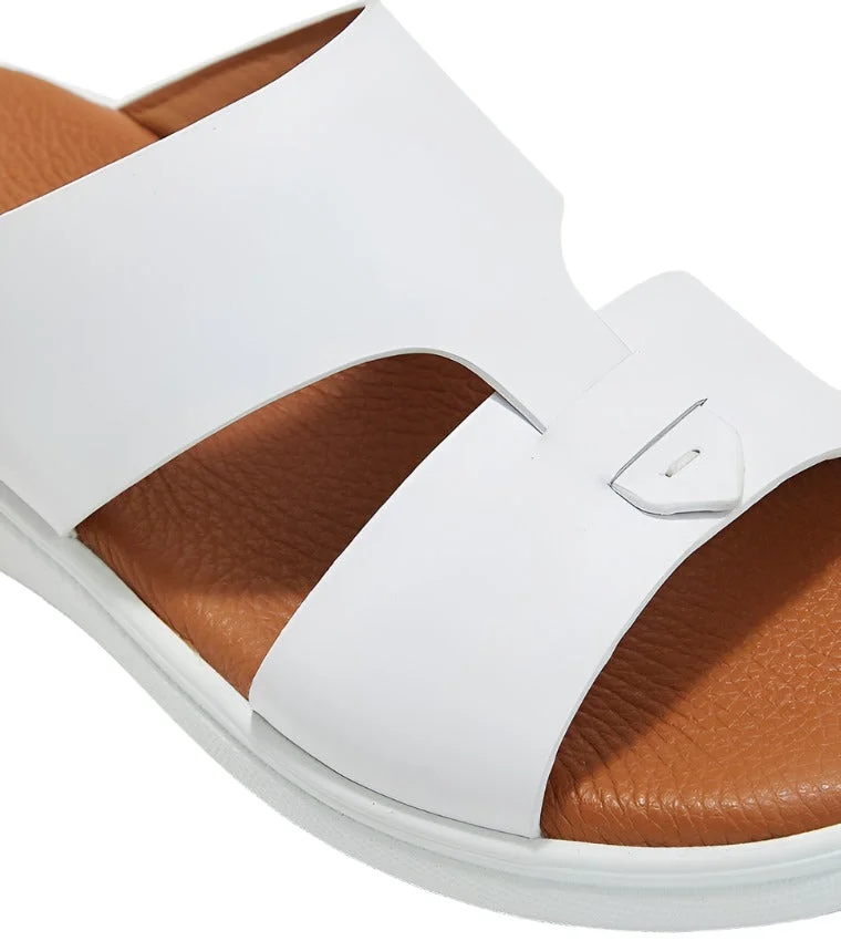 STEVE MADDEN Men's Comfort Sandals White Men's Sandals