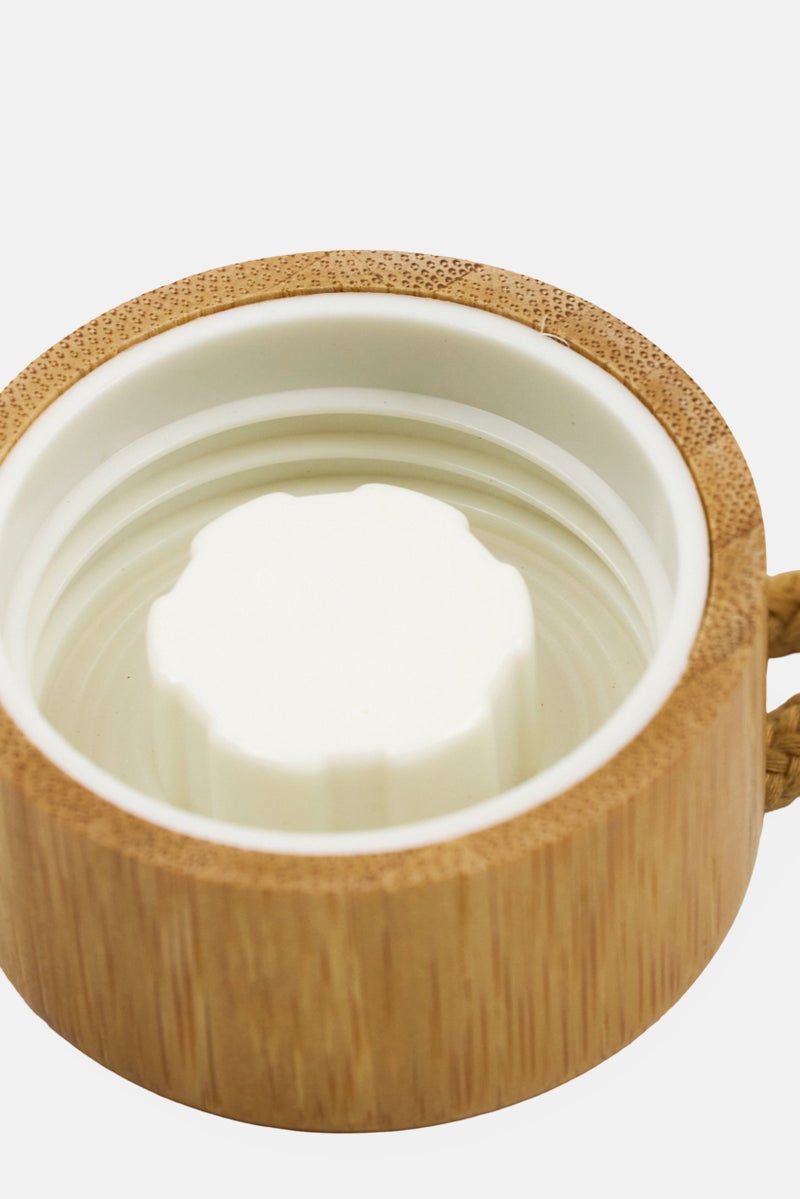 Puckator Volkswagen Glass Water Bottle With Wooden Lid 350ml, Transparent - Image 4