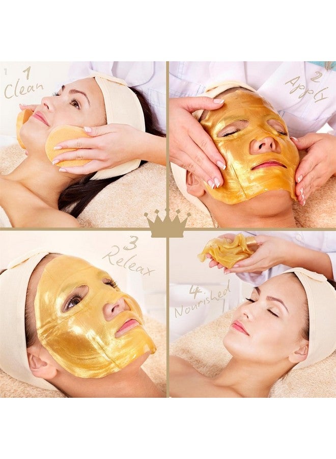 VPGS New Infinitive Beauty Crystal 24K Gold Powder Gel Collagen Face Mask Masks Sheet Patch, Anti Ageing Aging, Skincare, Anti Wrinkle (3 Pcs) - Image 4