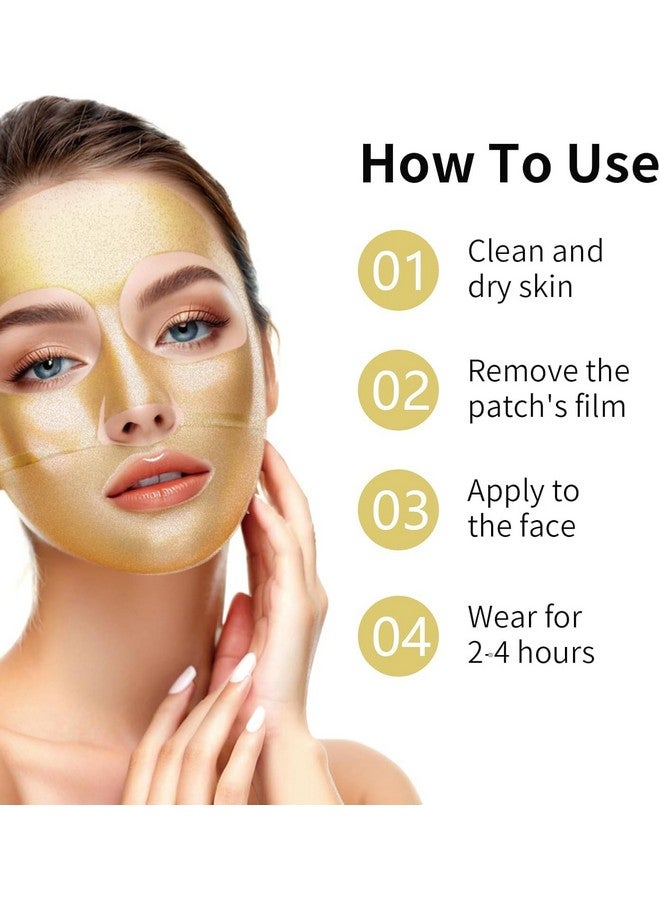 VPGS New Infinitive Beauty Crystal 24K Gold Powder Gel Collagen Face Mask Masks Sheet Patch, Anti Ageing Aging, Skincare, Anti Wrinkle (3 Pcs) - Image 2