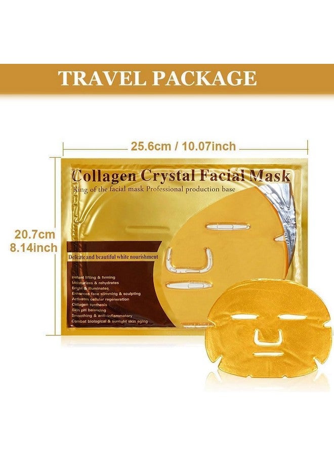 VPGS New Infinitive Beauty Crystal 24K Gold Powder Gel Collagen Face Mask Masks Sheet Patch, Anti Ageing Aging, Skincare, Anti Wrinkle (3 Pcs) - Image 3