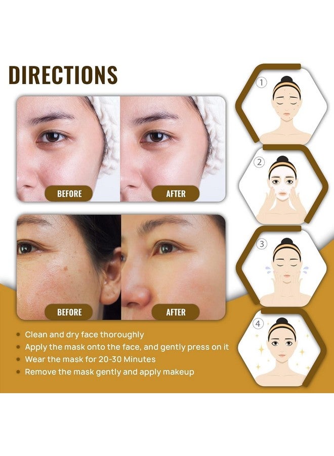 VPGS New Infinitive Beauty Crystal 24K Gold Powder Gel Collagen Face Mask Masks Sheet Patch, Anti Ageing Aging, Skincare, Anti Wrinkle (3 Pcs) - Image 5