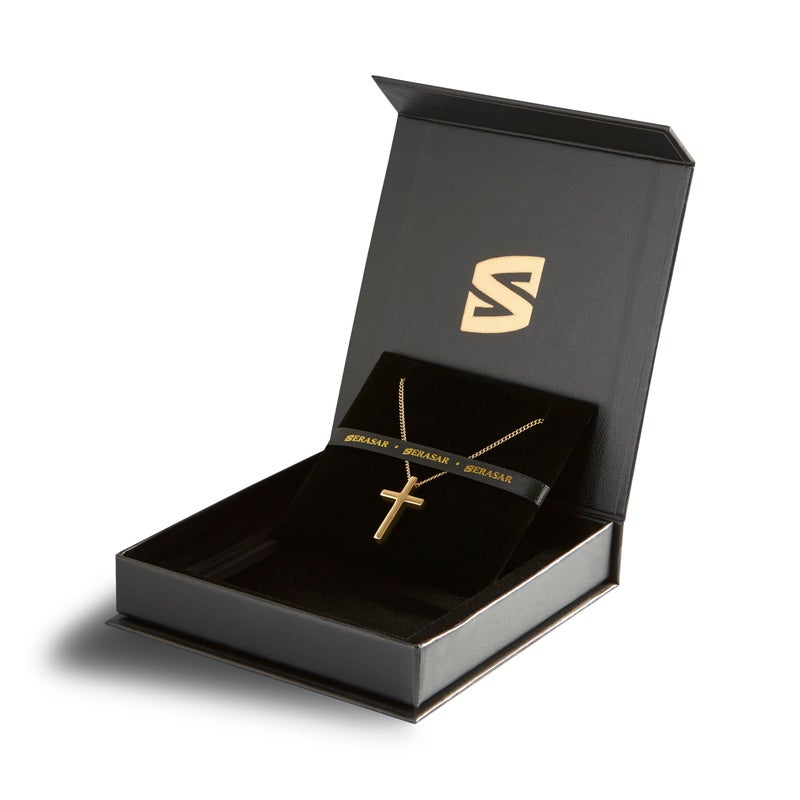 SERASAR Cross Necklace Gold Women Chain Stainless Steel Jewelry 585 Real Waterproof - Image 2