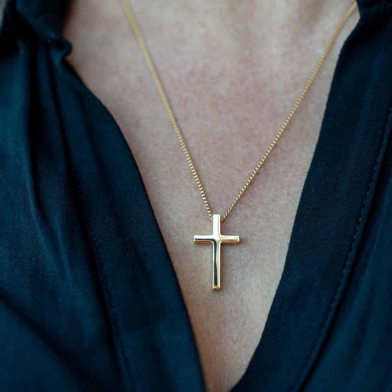 SERASAR Cross Necklace Gold Women Chain Stainless Steel Jewelry 585 Real Waterproof - Image 4