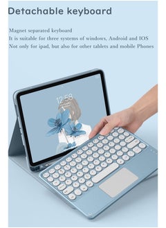 SYOSI iPad 10th Generation 2022 Keyboard Case with Touchpad Cute Round Key Color Keyboard iPad 10 10.9 inch Detachable Touch Keyboard Slim Smart Cover with Pencil Holder  - Image 2