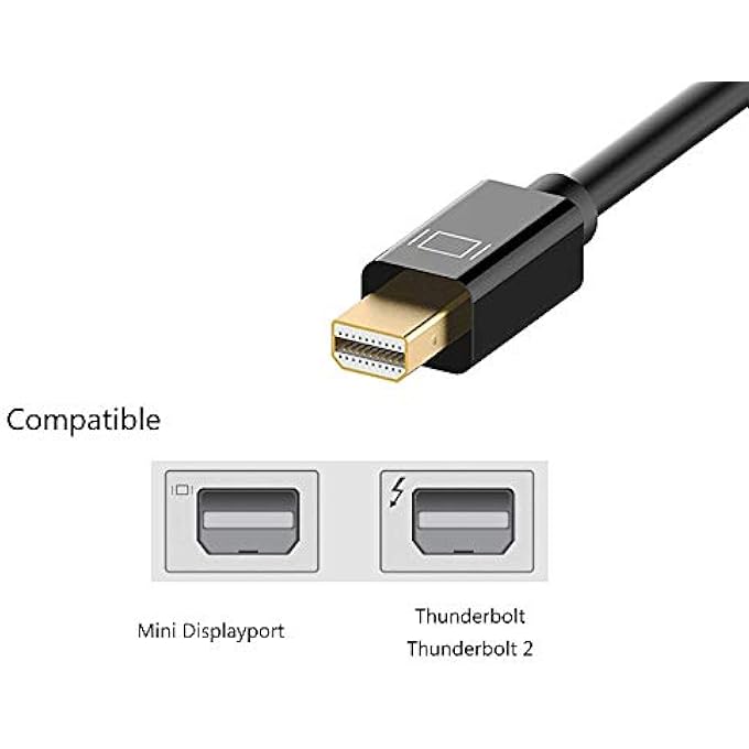 Anbear MINI DISPLAYPORT TO HDMI ADAPTER 5PACK - THUNDERBOLT TO HDMI CABLE, GOLD-PLATED DISPLAY PORT TO HDMI ADAPTER COMPATIBLE WITH MACBOOK PRO, MACBOOK AIR, MAC MINI, MICROSOFT SURFACE PRO - Image 2