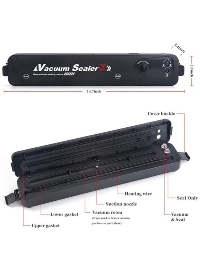 UNICORN Food Sealer with 10 Vacuum Bags - Compact Automatic Sealer for Dry and Wet Food Storage | Easy to Clean with LED Indicator - Image 5