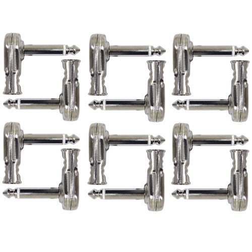 GLS Audio Pedal Board Kit DIY Patch Cables Cords - 15ft Cable with 12 Right Angled 1/4" TS Plugs - 15 Feet Wire with Low Profile Pancake Style Plug - 15' Pedalboard Cord - Image 2