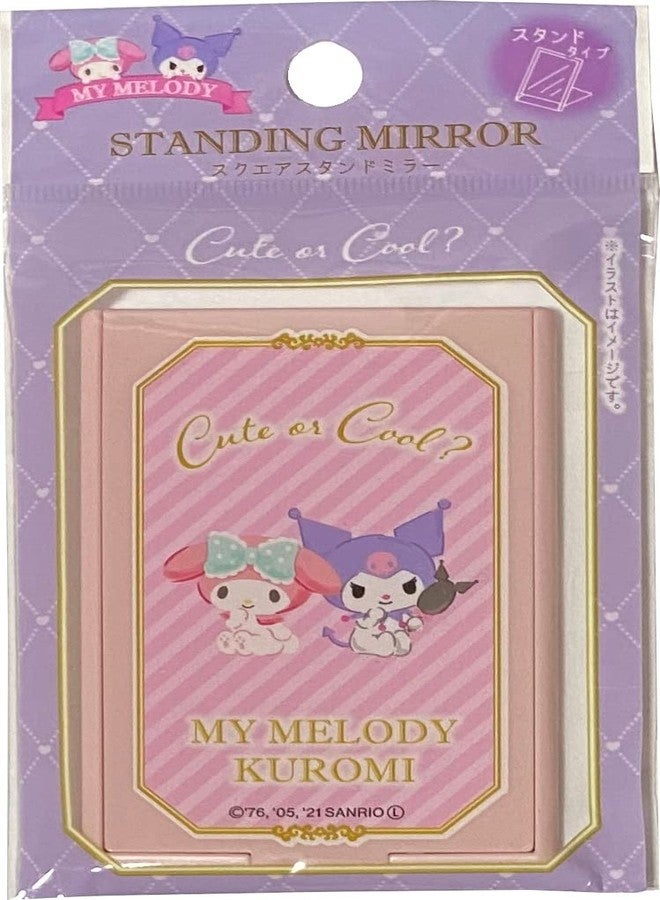 Friend Sanrio My Melody & Kuromi Square Handheld Stand Mirrors Skin Beauty & Personal Care Tools (Happy) Purple - Image 3
