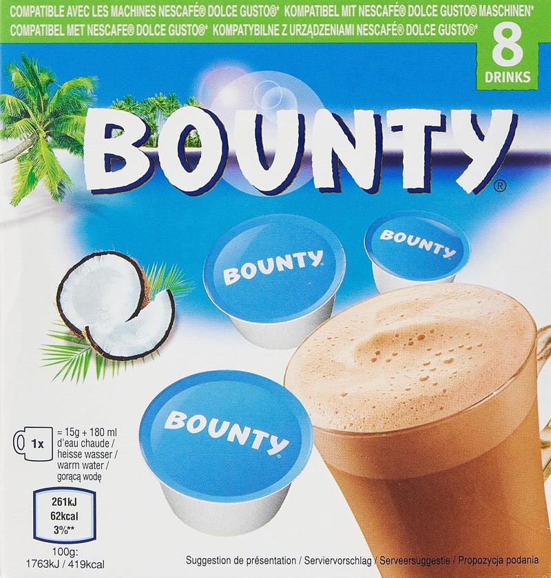 باونتي كبسولات دولتشي غوستو المتوافقة مع الشوكولاتة الساخنة، 8 كبسولات، 120 غرام - Image 1