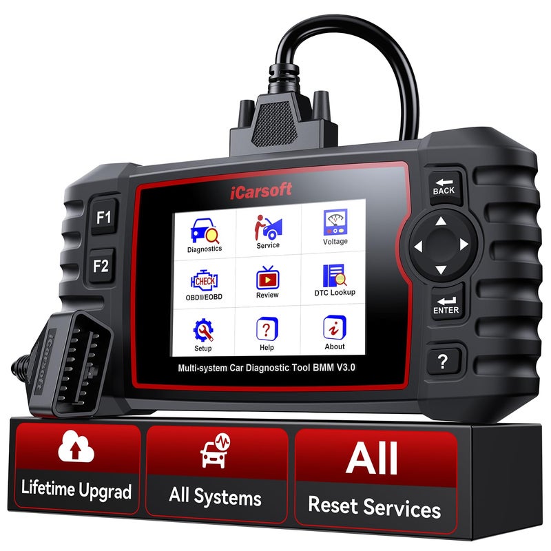 iCarsoft Bidirectional Diagnostic Tool for BMWRollsRoyceMini BMM V30 All ResetsBattery RegistrationECU Coding Full System OBD2 Scanner for BMW Code Reader Battery TestAuto VIN2025 Ver