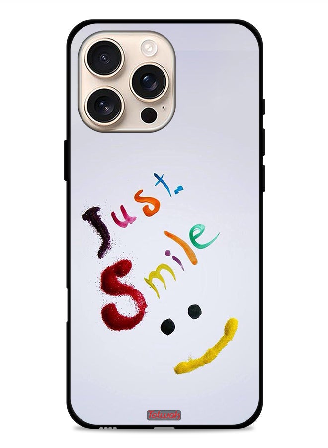 Tolwak Apple iPhone 16 Pro Protective Case Cover Just Smile - Image 1