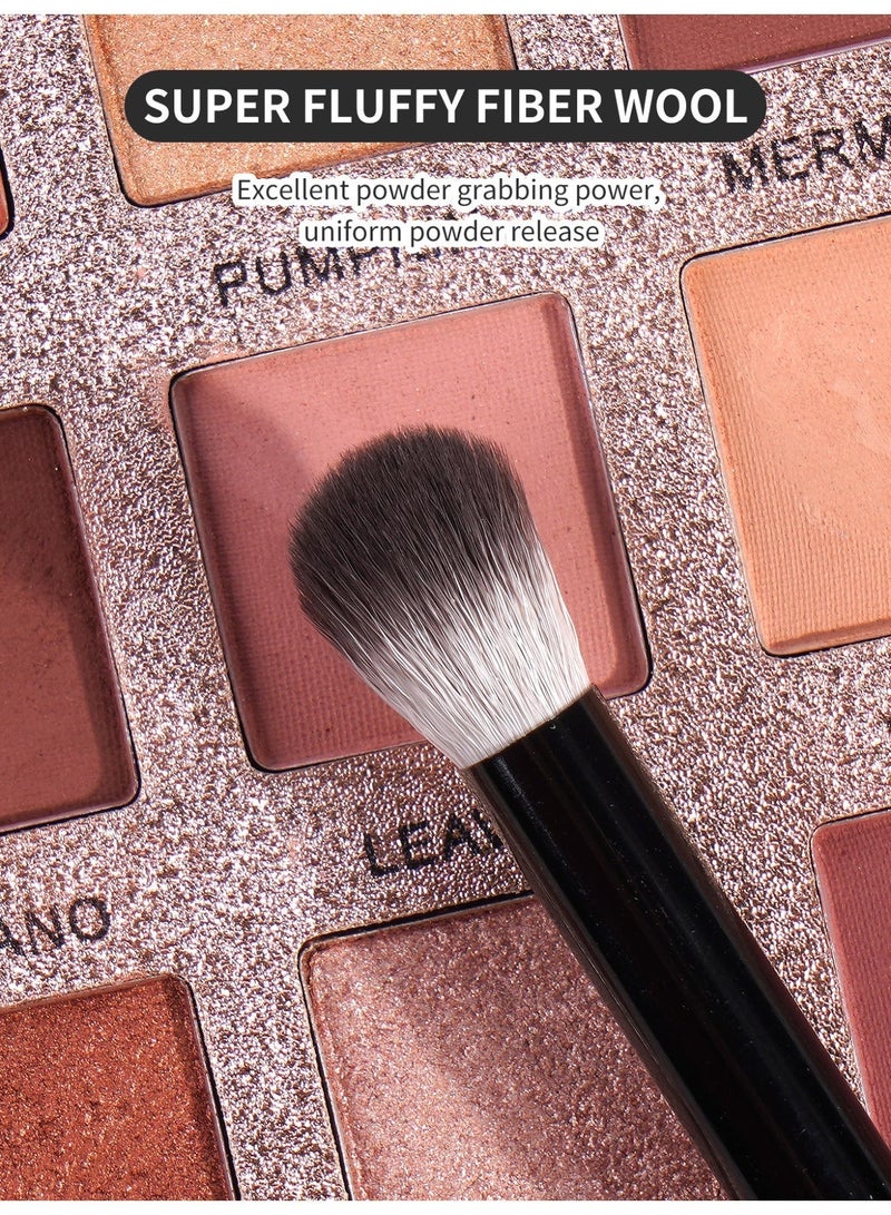 MAANGE 7 قطع فرش مكياج، فرشاة بودرة، فرشاة أحمر خدود، فرش مكياج متعددة الأسطح مزدوجة النهاية لخلط سائل البودرة، خافي العيوب، كريم أحمر خدود، أسود - Image 5