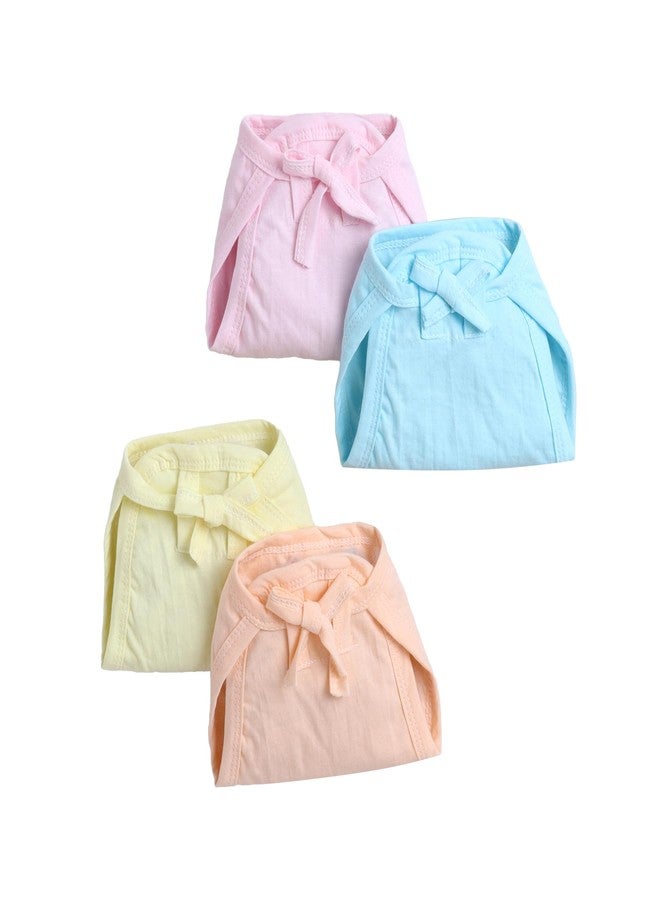 Hooper Baby's Cotton Cloth Diapers/Langot Double Layer U Shaped Tie Knot Closer Washable and Reusable Nappies (M, 4, count) - Image 4