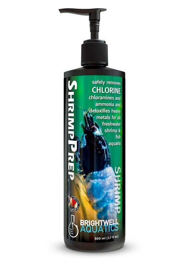 Brightwell Aquatics ShrimpPrep - Remover Chlorine, Chloramines, Ammonia and detoxifies Heavy Metals for Freshwater Shrimp & Fish Aquarium, 500 ml