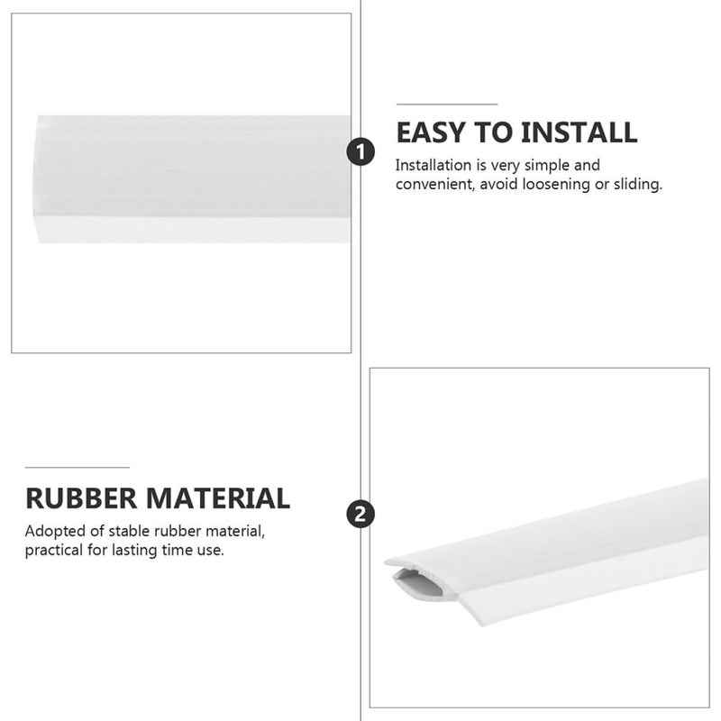8 Pieces 26cm Dustpan Rubber Edge Strip Replacement Lip Accessories - Image 5