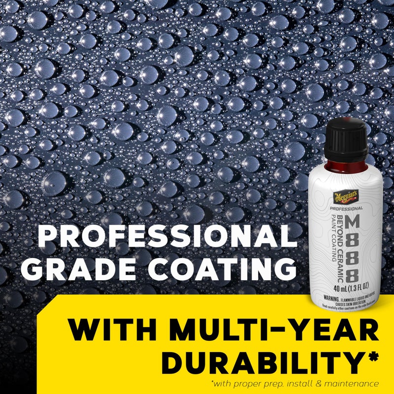 Meguiar's Professional Beyond Ceramic Paint Coating M888 - Multi-Year Ceramic Coating For Cars, Easy to Apply, Fills in Minor Defects with Exceptional Water Beading, Slickness, and Chemical Resistance - Image 3