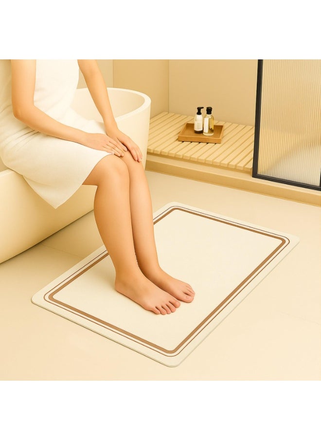 TYCOM Cloth Bath Mat Super Absorbent Bathtub Mat with Non-Slip Anti Slip Bathroom Floor Mats and Quick Dry Bath Rug, Thickened Soft Easier Clean Carpet 50 By 80 CM  - Image 4