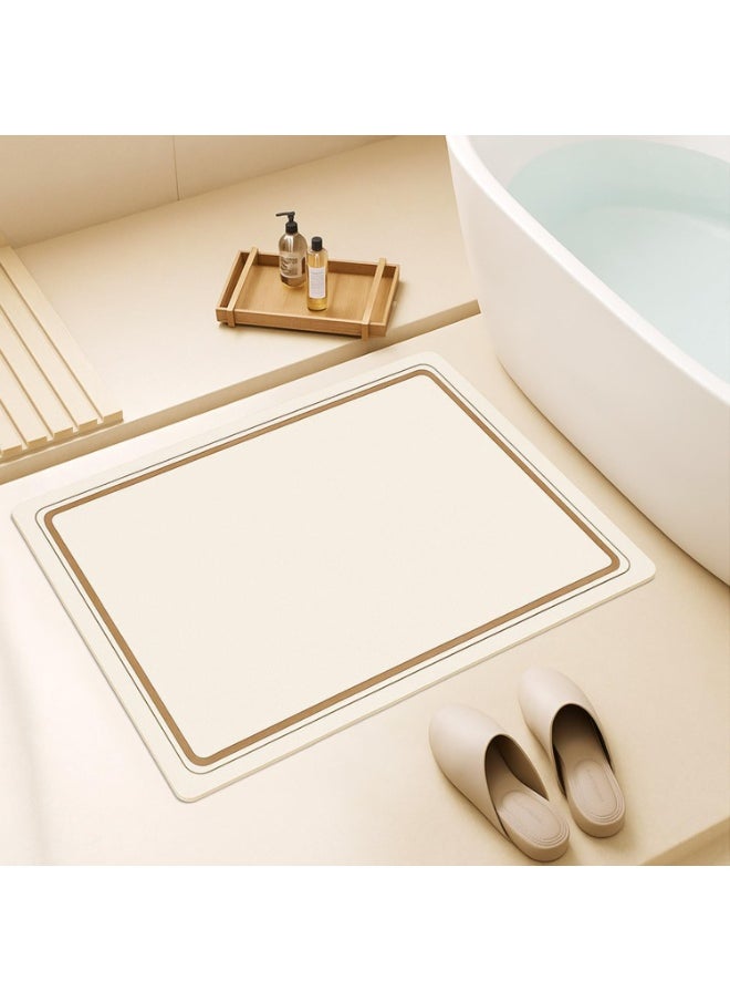 TYCOM Cloth Bath Mat Super Absorbent Bathtub Mat with Non-Slip Anti Slip Bathroom Floor Mats and Quick Dry Bath Rug, Thickened Soft Easier Clean Carpet 50 By 80 CM  - Image 5