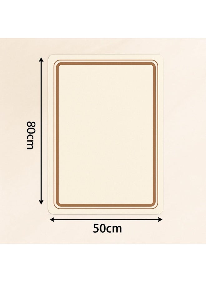 TYCOM Cloth Bath Mat Super Absorbent Bathtub Mat with Non-Slip Anti Slip Bathroom Floor Mats and Quick Dry Bath Rug, Thickened Soft Easier Clean Carpet 50 By 80 CM  - Image 2