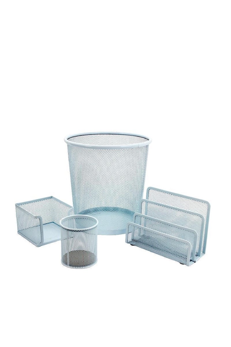 روكو طقم مكتب مكون من 4 قطع من شبكة الفولاذ