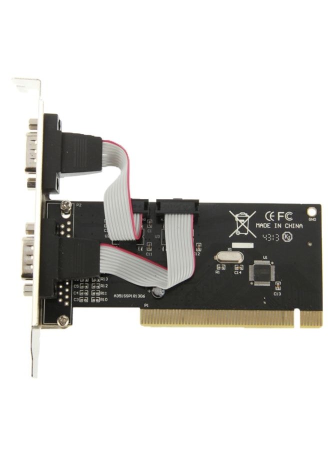 BURAQ PCI to Serial 2-port Host Controller Card(Black)  - Image 1