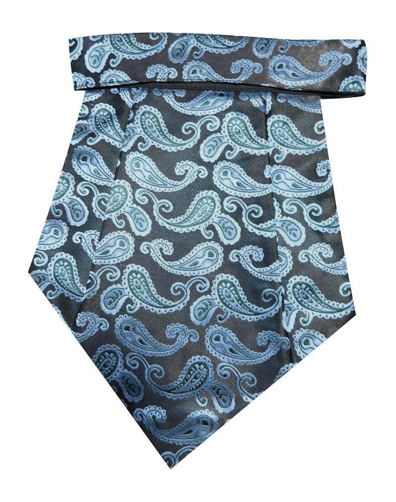 Riyasat Self Design Micro Fiber Cravat Tie with Pocket Square - Image 2