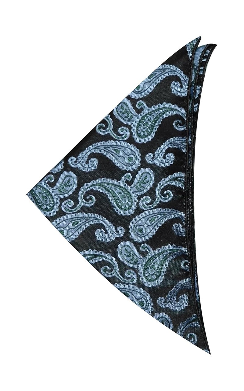 Riyasat Self Design Micro Fiber Cravat Tie with Pocket Square - Image 3