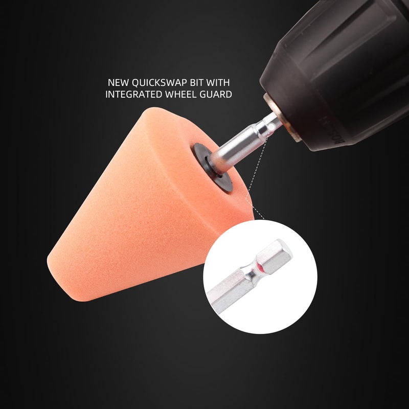 ZFE Polishing Cone ZFE 9 PCS Sponge Buffing for Automotive Car Wheel Hub Care, Metal Polish Buffing Polishing Ball for Aluminum and Stainless Steel - Image 4