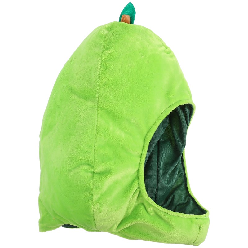 1Pc Pear Shaped Hat Fruit Headwear Funny Plush Doll Toy Green - Image 1