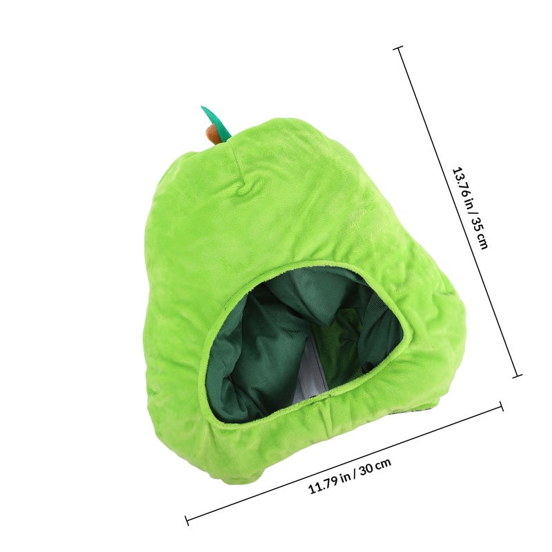 1Pc Pear Shaped Hat Fruit Headwear Funny Plush Doll Toy Green - Image 2