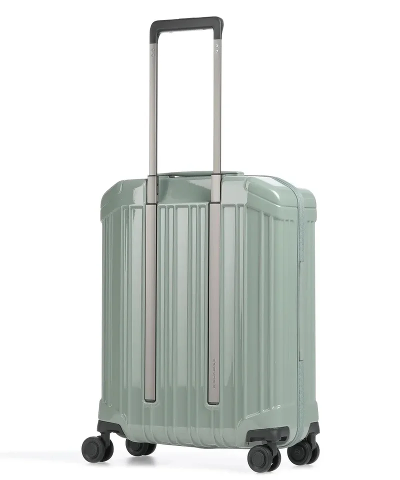 بيكوادرو حقيبة سفر Piquadro BV4425PQL للمقصورة مقاس 20 بوصة | حقيبة كابينة بهيكل صلب من البولي كربونيت (PC) مع قفل TSA، منفذ USB-C، و4 عجلات مزدوجة دوارة