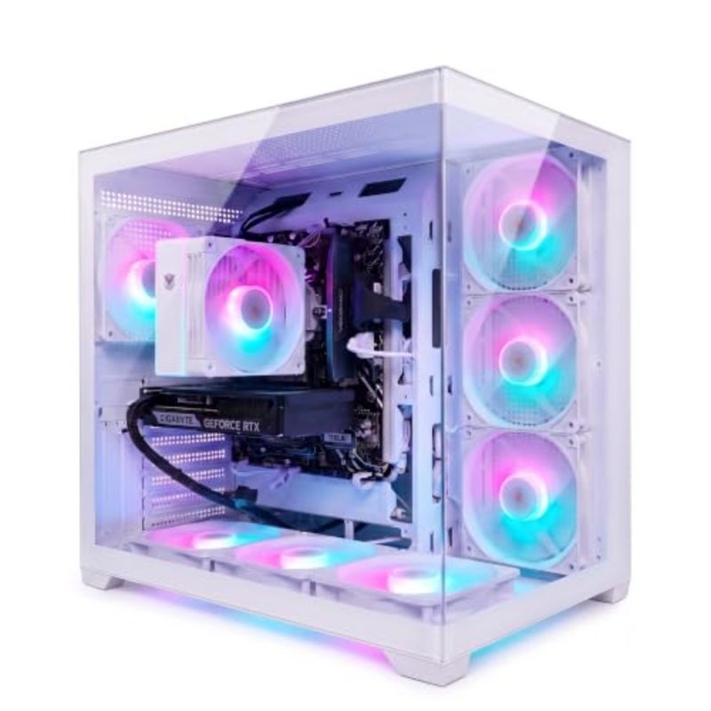 كمبيوتر الألعاب i5-14400F، وحدة واحدة، للاعبين، هيكل معدني مزود بتبريد RGB، ألعاب عالية الأداء، أسود، مُصمم مسبقًا وجاهز للاستخدام - Image 1