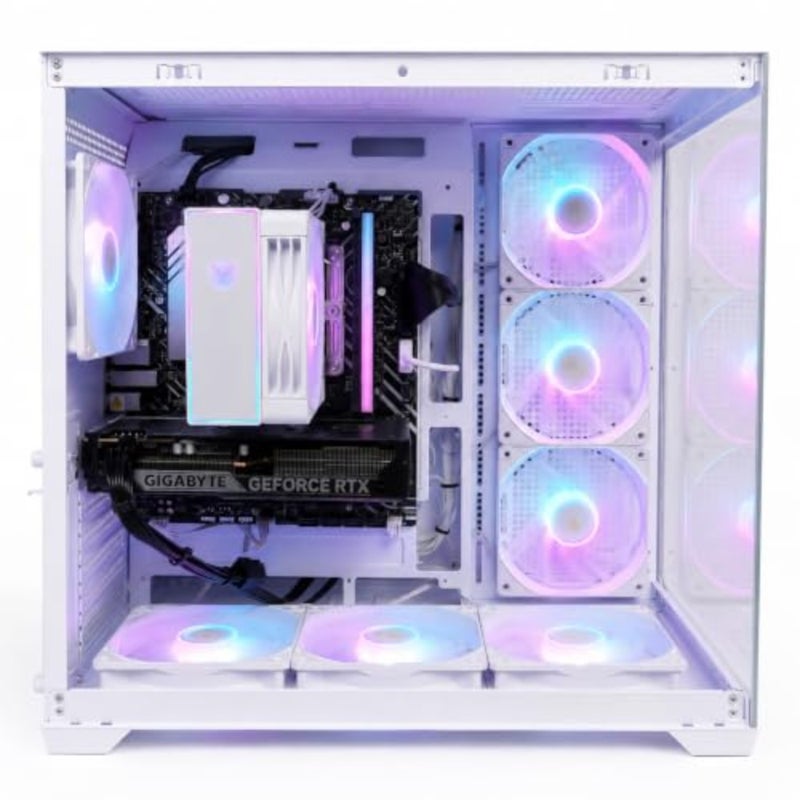 كمبيوتر الألعاب i5-14400F، وحدة واحدة، للاعبين، هيكل معدني مزود بتبريد RGB، ألعاب عالية الأداء، أسود، مُصمم مسبقًا وجاهز للاستخدام - Image 3