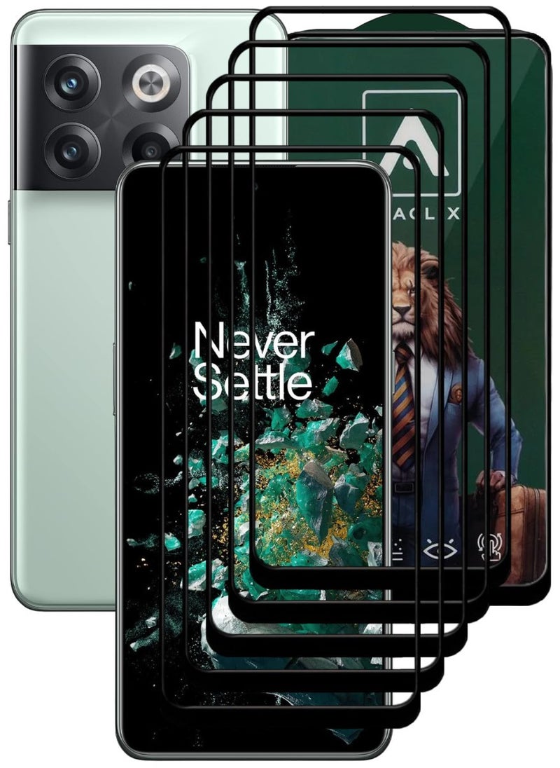 ACLIX 5 Pieces Antistatic ESD Dustproof Premium Quality High Definition Tempered Glass Screen Protector Designed For OnePlus 10T - Image 1