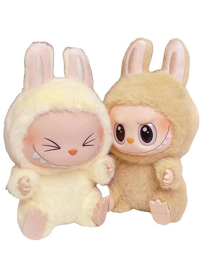 Arabest - Labubu Keychain - Adorable Plush Bag Charm for Keys & Backpacks - Soft Toy Keyring, Contemporary Gift in Pink & Brown - Image 1