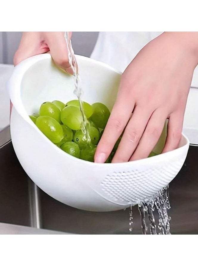 Rice Vegetable Fruits Washing Basin Draining Water Bowl ( Small ) for two - Image 2