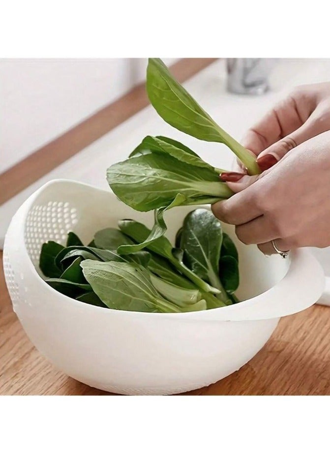 Rice Vegetable Fruits Washing Basin Draining Water Bowl ( Small ) for two - Image 5