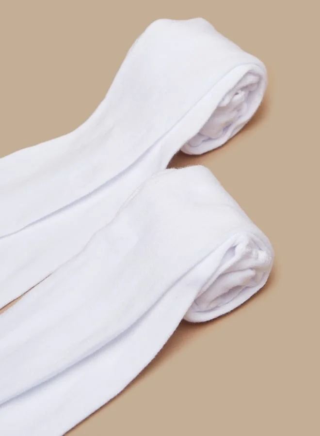 جونيورز Solid Closed Feet School Tights - Set Of 3