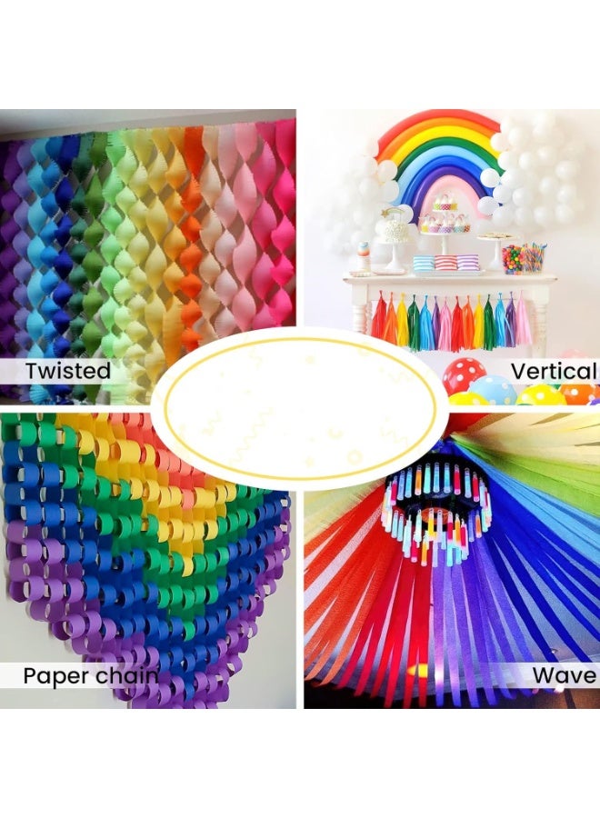 fantasize Crepe Paper Streamers Pack of Party Streamers in 8 Pastel Colors for Birthday Decorations, Party Decorations, Wedding Decorations Baby Shower Decorations 8 Rolls - Image 4