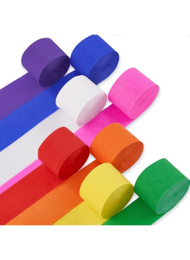 fantasize Crepe Paper Streamers Pack of Party Streamers in 8 Pastel Colors for Birthday Decorations, Party Decorations, Wedding Decorations Baby Shower Decorations 8 Rolls - Image 1