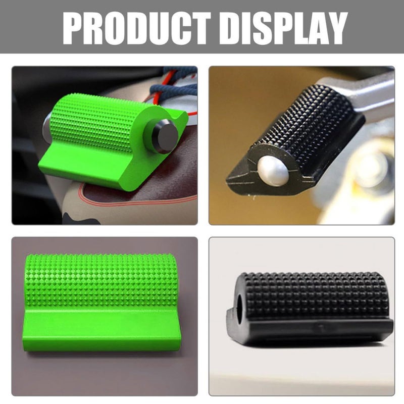 Green Black Motorcycle Shifter Covers Rubber Anti Slip Gear Protector 6pcs - Image 4