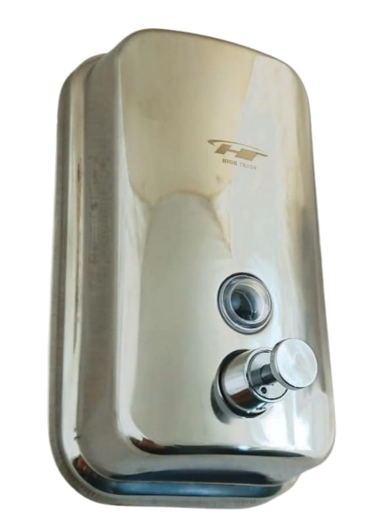 ABS Wall-mounted liquid soap and sanitizer dispenser made of ABS plastic for hand washing in the bathroom and kitchen (Silver, model SUS_304  capacity 800 ml) - Image 1