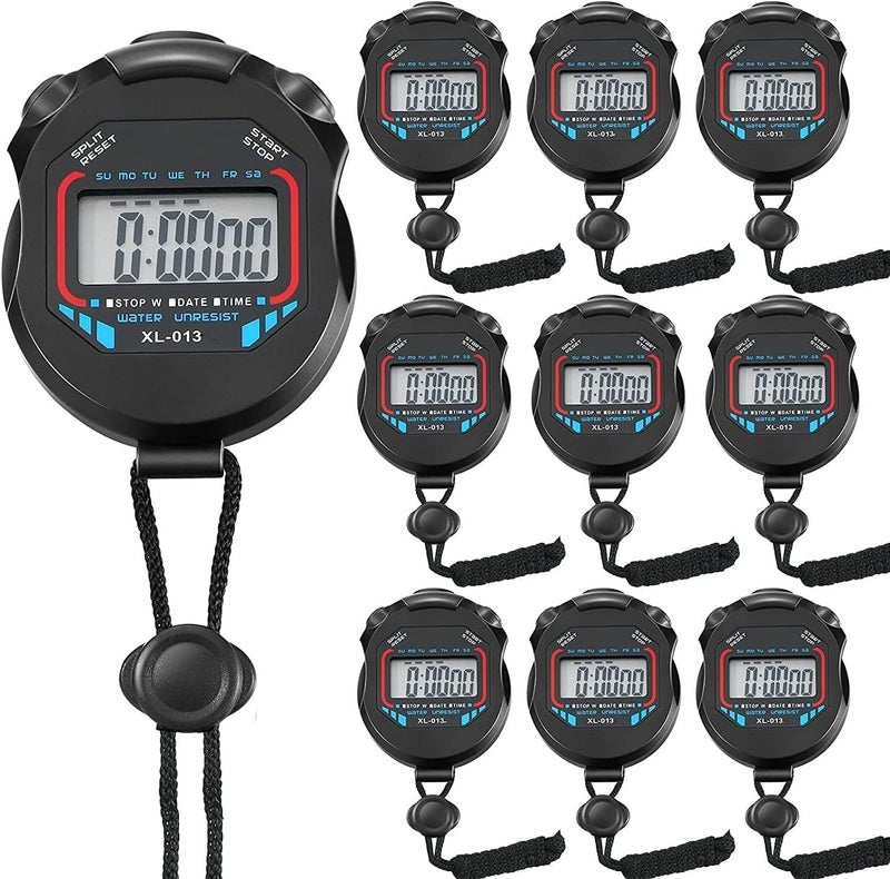Fomatrade Waterproof Stopwatch Digital Handheld Multi-Function Professional Electronic Chronograph Sports Stopwatch Timer Stop Watch (10) - Image 1