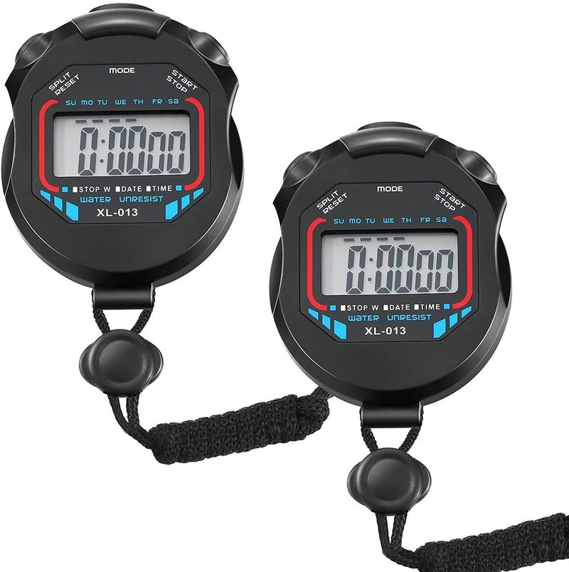 Fomatrade Waterproof Stopwatch Digital Handheld Multi-Function Professional Electronic Chronograph Sports Stopwatch Timer Stop Watch (10) - Image 3