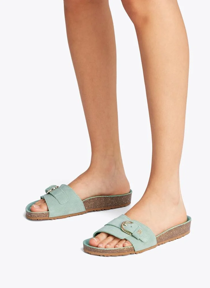 TOMMY HILFIGER Soft Suede Adjustable Mule