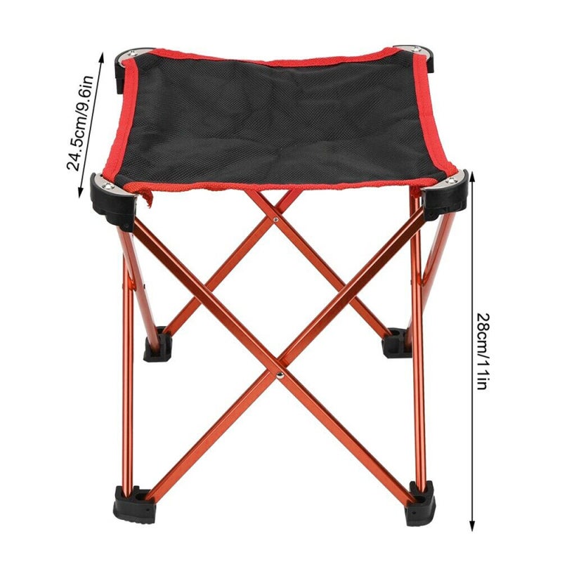 Folding Stool 14.2x11.8x17.7 Inch: Lightweight & Compact Design - Non-slip Foot Pads Portable Stool for Outdoor Camping, Fishing, Beach Travel - Image 4